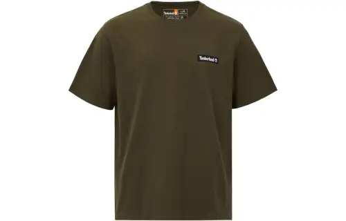 Timberland T Shirts Men's Dark Olive Green Crew Neck Moderate Straight Fit