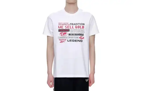 Reebok CL SG TEE T Shirt Unisex White
