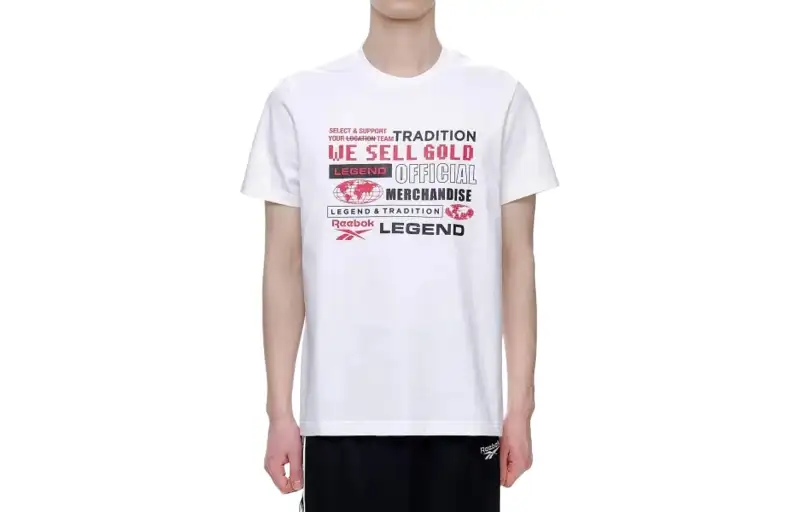 Reebok CL SG TEE T Shirt Unisex White