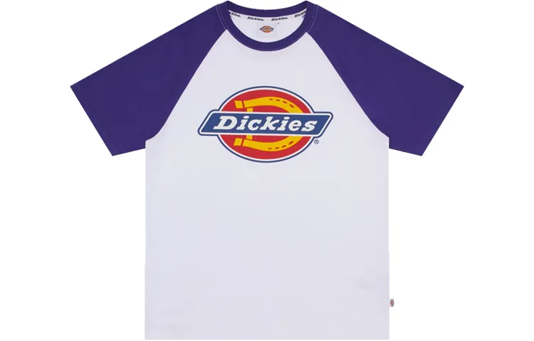 Dickies T Shirts Unisex Purple Blue Crew Neck Moderate Heavyweight