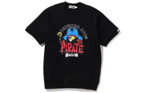 A BATHING APE Bape T Shirts Men's Crew Neck Moderate Straight Fit
