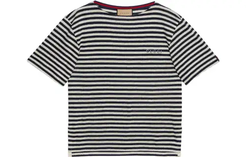 GUCCI T Shirts Men's Black Crew Neck Moderate Straight Fit