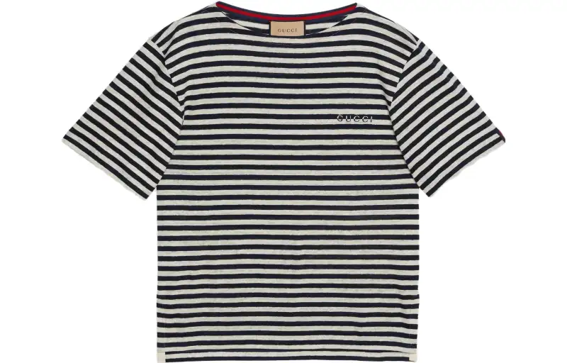 GUCCI T Shirts Men's Black Crew Neck Moderate Straight Fit