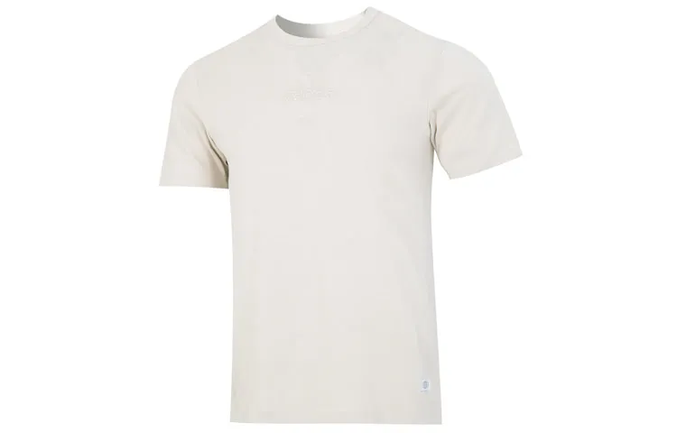 Adidas T-Shirts Men's White Crew Neck Moderate Straight Fit
