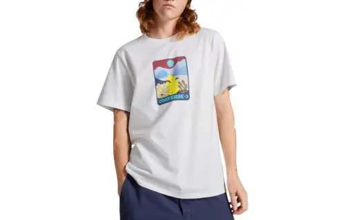 Converse Colorful Sunrise T Shirt T Shirt Men's White