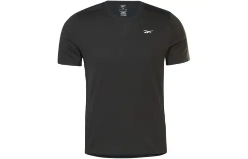 Reebok T Shirts Men's Black Crew Neck Moderate Straight Fit
