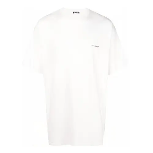 Balenciaga Small Logo Print Regular Fit Cotton T Shirt