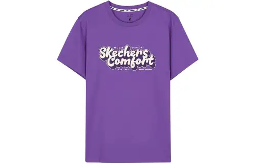 Skechers Sports League Collection T Shirt Unisex Raspberry Purple