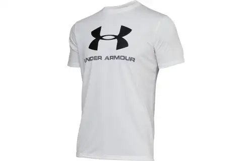 Under Armour T Shirts Men's White Crew Neck Moderate Straight Fit