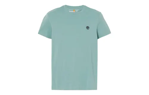 Timberland T Shirts Men's Turquoise Crew Neck Moderate Straight Fit
