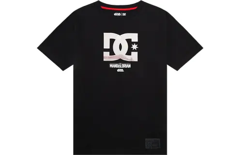 DC Shoes x Star Wars joint model Star Wars big logo sun and moon print casual short-sleeved T-shirt for men and women, black