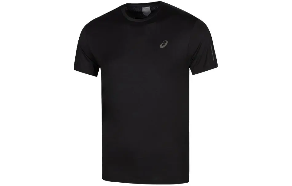 ASICS T-Shirts Men's Black Crew Neck Moderate Straight Fit
