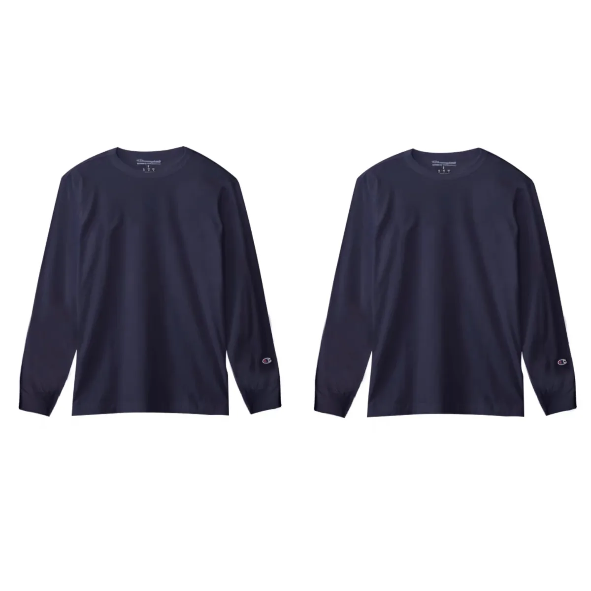 Champion T-Shirts Men's Navy Blue Crew Neck Moderate Straight Fit