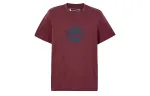 Timberland T Shirts Unisex Dark Red Crew Neck Moderate Straight Fit