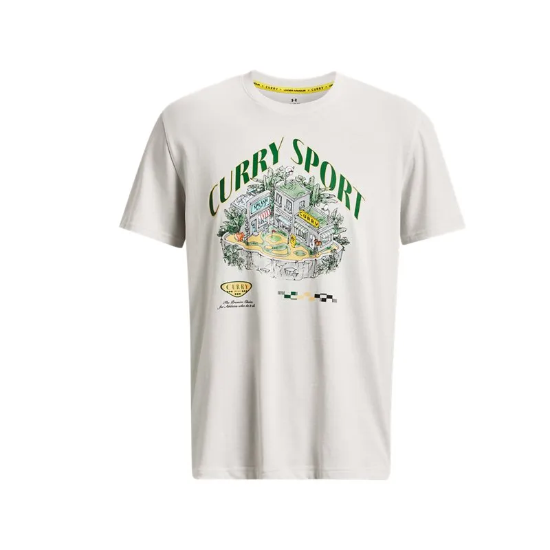Under Armour T-Shirts Men's White Crew Neck Moderate Straight Fit