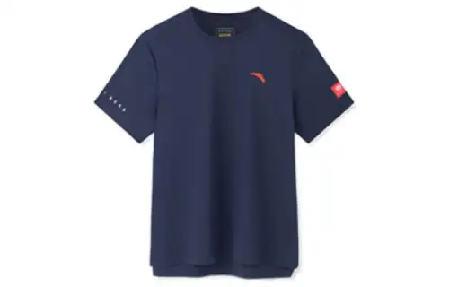 ANTA Variety Training Collection T Shirts Men's Midnight Blue Crew Neck Moderate Straight Fit