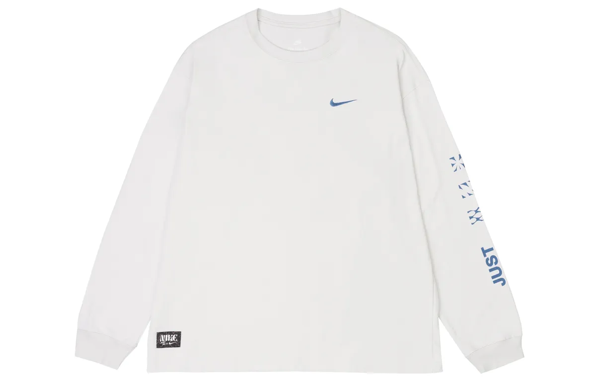Nike T-Shirts Men's White Crew Neck Moderate Straight Fit