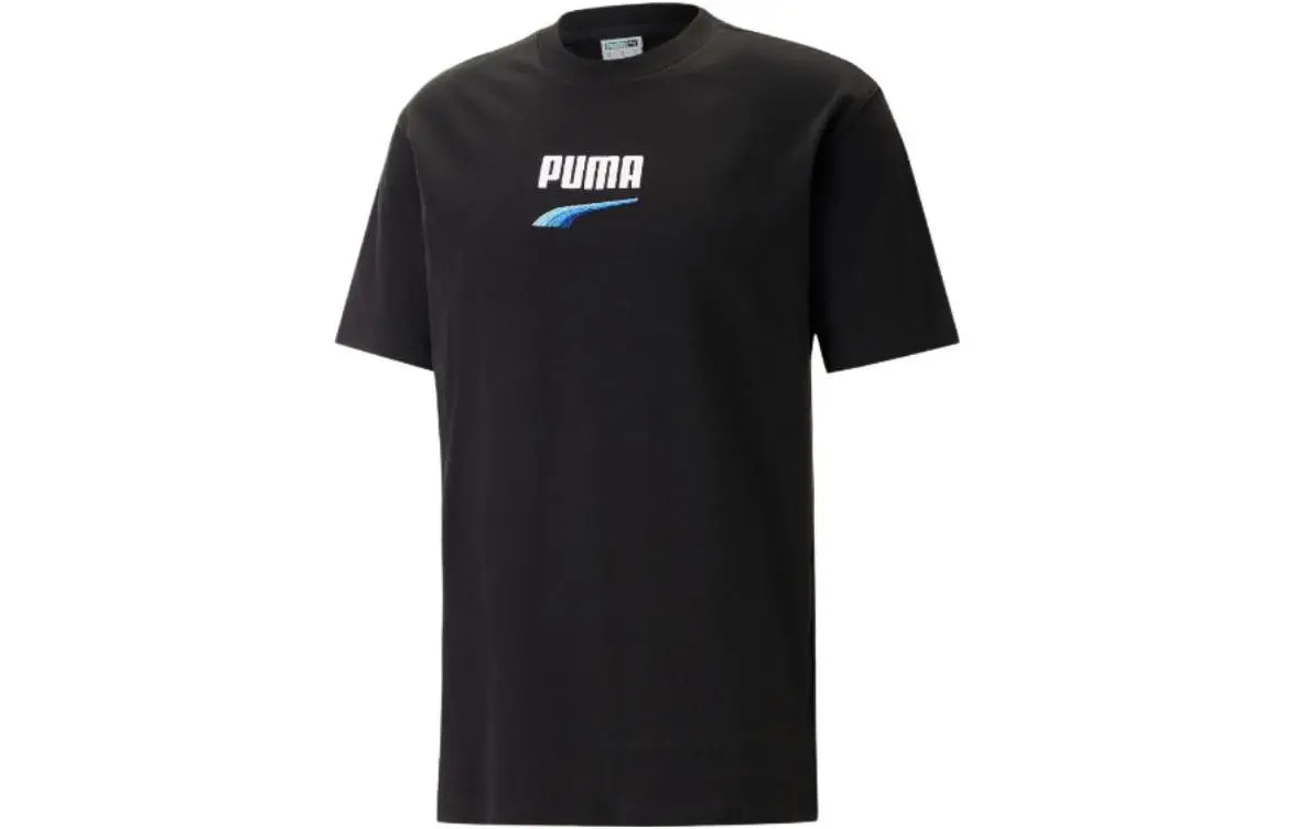 PUMA Drop Shoulder Sleeve T Shirt Men's Black