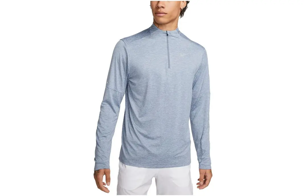Nike T-Shirts Men's Slate Gray Crew Neck Moderate Straight Fit