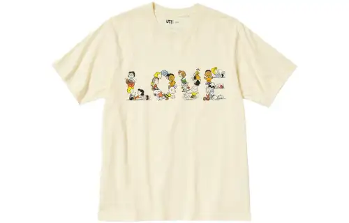 UNIQLO T Shirt Unisex Apricot Yellow