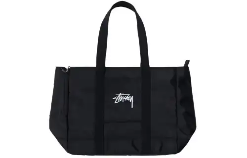 Stussy Polyester Tote Bag, Shopping Bag, Handbag Regular Unisex Black