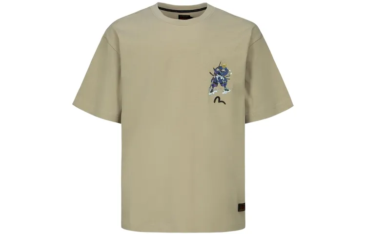 EVISU T Shirts Unisex Apricot Crew Neck Moderate