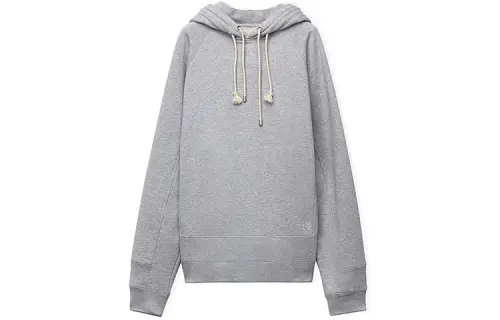 LOEWE Sweatshirts Men's Gray Hooded Moderate Straight Fit
