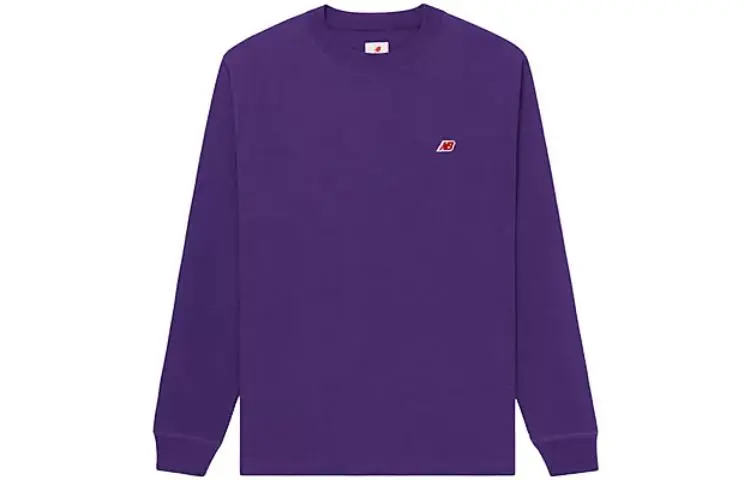 New Balance Made In USA Series T-Shirts Unisex Purple Crew Neck Moderate Straight Fit