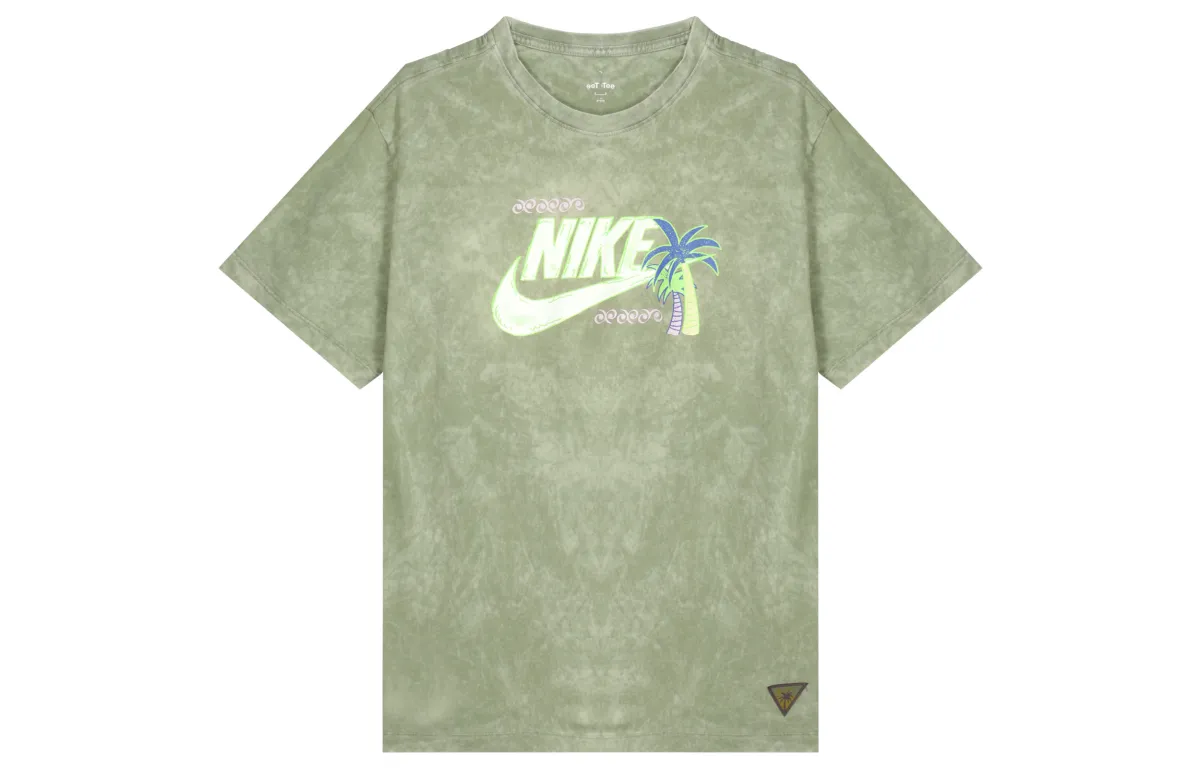 Nike T-Shirts Men's Matcha Crew Neck Moderate Straight Fit
