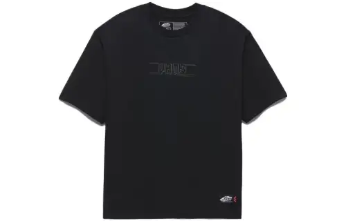 Vans T Shirts Unisex Black Crew Neck Moderate Straight Fit