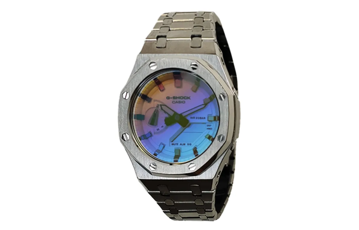 CASIO Custom Collection Electronic Movement Stainless Steel Strap Watch Men's Watches Blue Dial