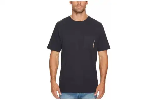 Timberland T Shirts Men's Black Crew Neck Moderate Straight Fit