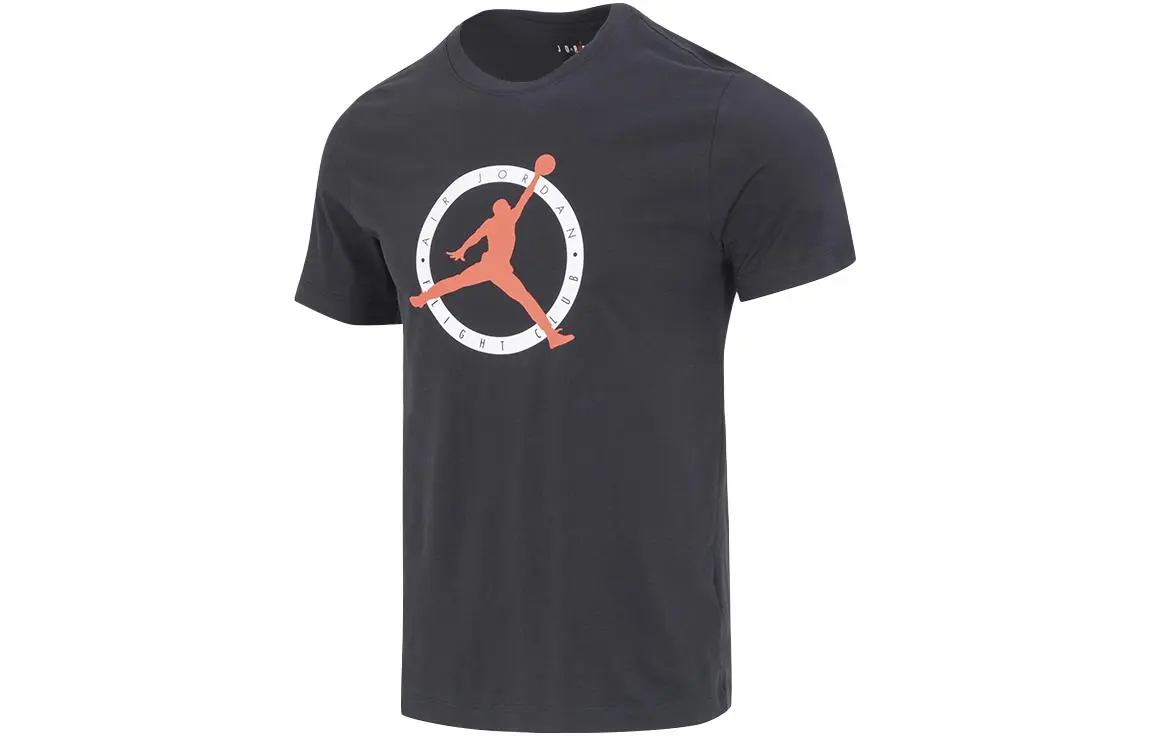 Jordan T-Shirts Men's Black Crew Neck Moderate
