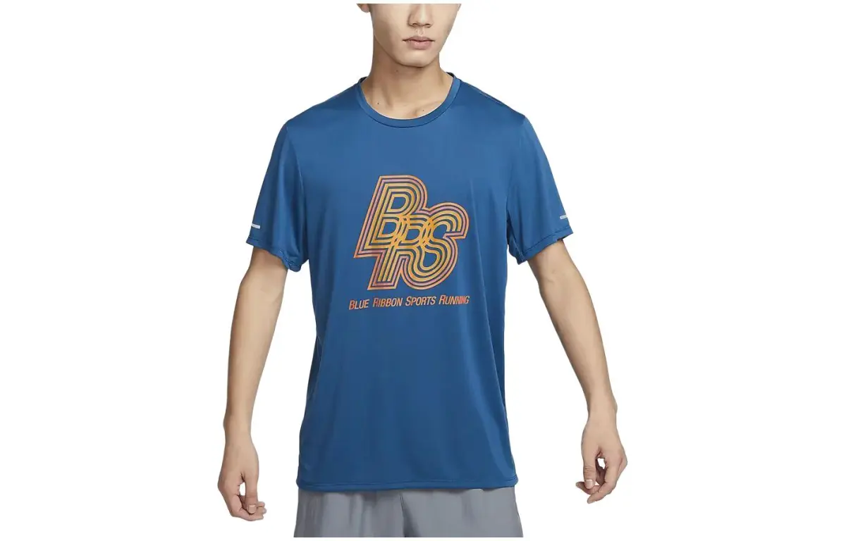 Nike Dri Fit Rise 365 Running Energy T Shirt Men's Blue