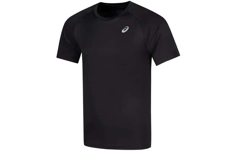 ASICS T-Shirts Men's Black Crew Neck Moderate Straight Fit