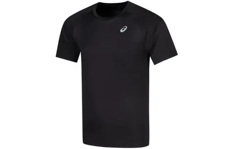 ASICS T-Shirts Men's Black Crew Neck Moderate Straight Fit