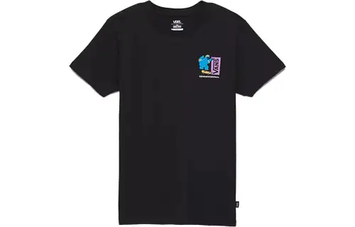 Vans X SESAME STREET T Shirts Unisex Black Crew Neck Moderate Straight Fit