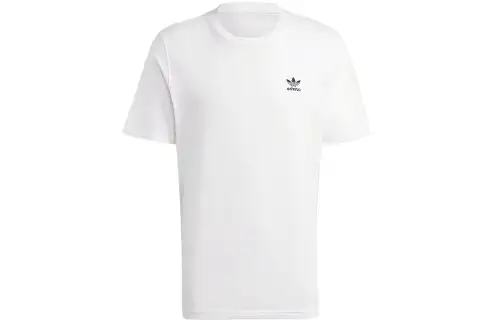 Adidas Originals T Shirts Men's True White Crew Neck Moderate Straight Fit