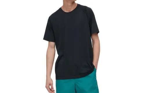 UNIQLO T Shirts Unisex Graphite Black Crew Neck Moderate Straight Fit