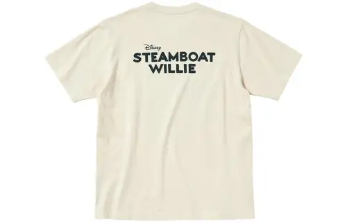UNIQLO T Shirts Unisex Light Beige Crew Neck Thin Straight Fit