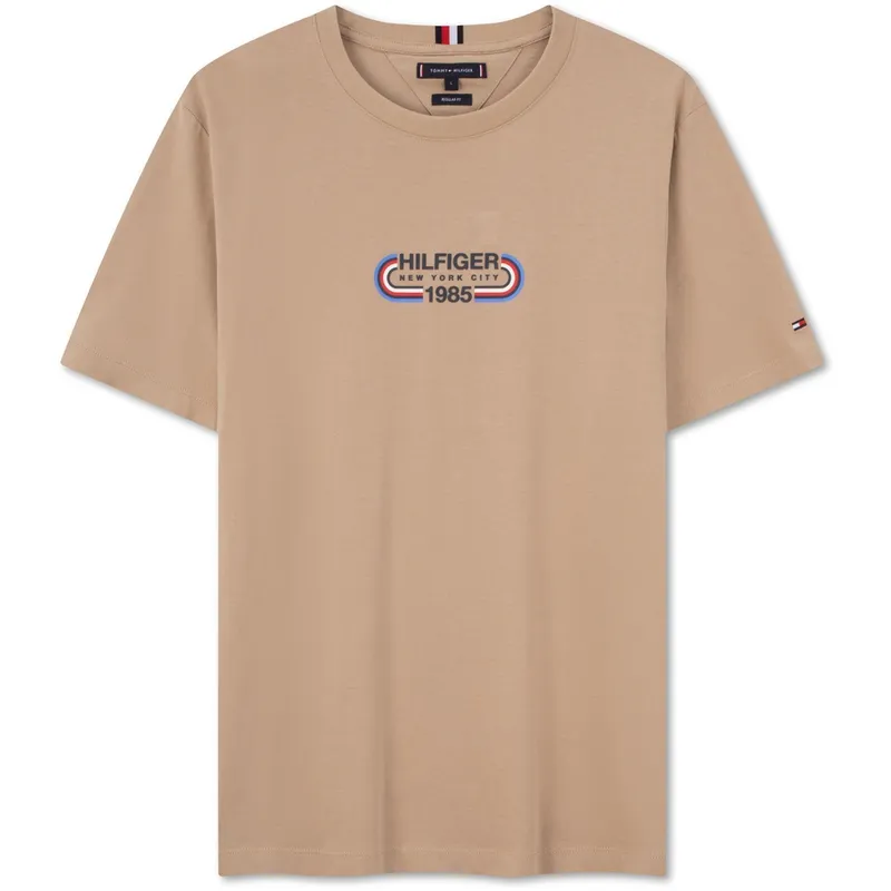 Tommy Hilfiger T Shirts Men's Crew Neck Moderate