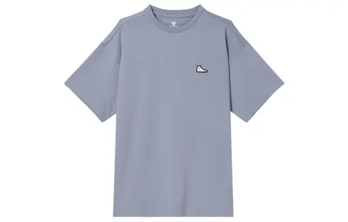 Converse T Shirts Unisex Blue Crew Neck Moderate Straight Fit