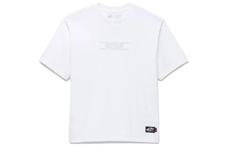 Vans T-Shirts Men's White Crew Neck Moderate Straight Fit