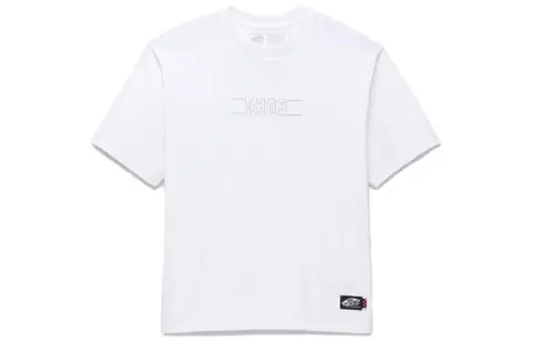 Vans T-Shirts Men's White Crew Neck Moderate Straight Fit