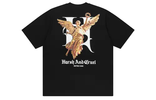 HARSH AND CRUEL T Shirts Unisex Crew Neck Moderate Straight Fit