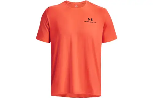 Under Armour T Shirts Men's Red Crew Neck Moderate Straight Fit