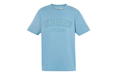 Timberland T Shirts Men's Blue Crew Neck Moderate Straight Fit