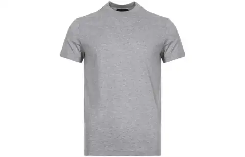 PRADA T Shirts Men's Gray Crew Neck Moderate Straight Fit
