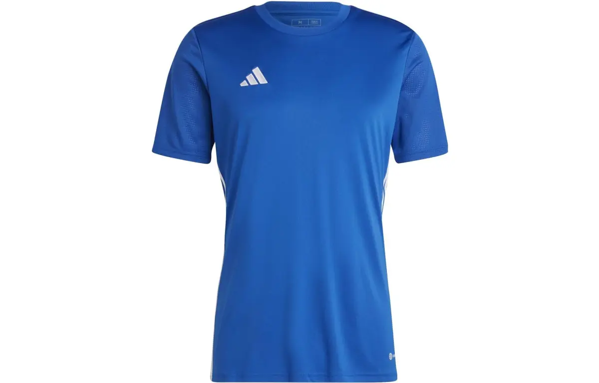Adidas T-Shirts Men's Dark Blue Crew Neck Moderate Straight Fit