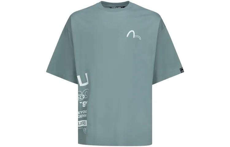 EVISU T Shirts Men's Crew Neck Moderate Straight Fit